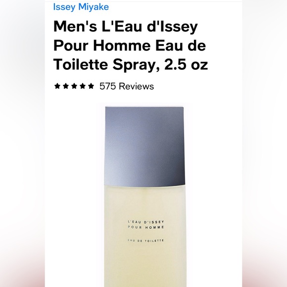 Issey Miyake Men's L'Eau d'Issey Pour Homme Eau de Toilette Spray, 2.5 oz - Picture 9 of 11